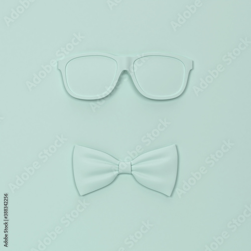 Glasses with a bow tie