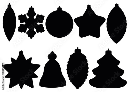 Christmas toys in a set.