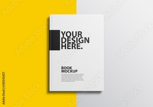 Book Mockup with Textured Hard Cover