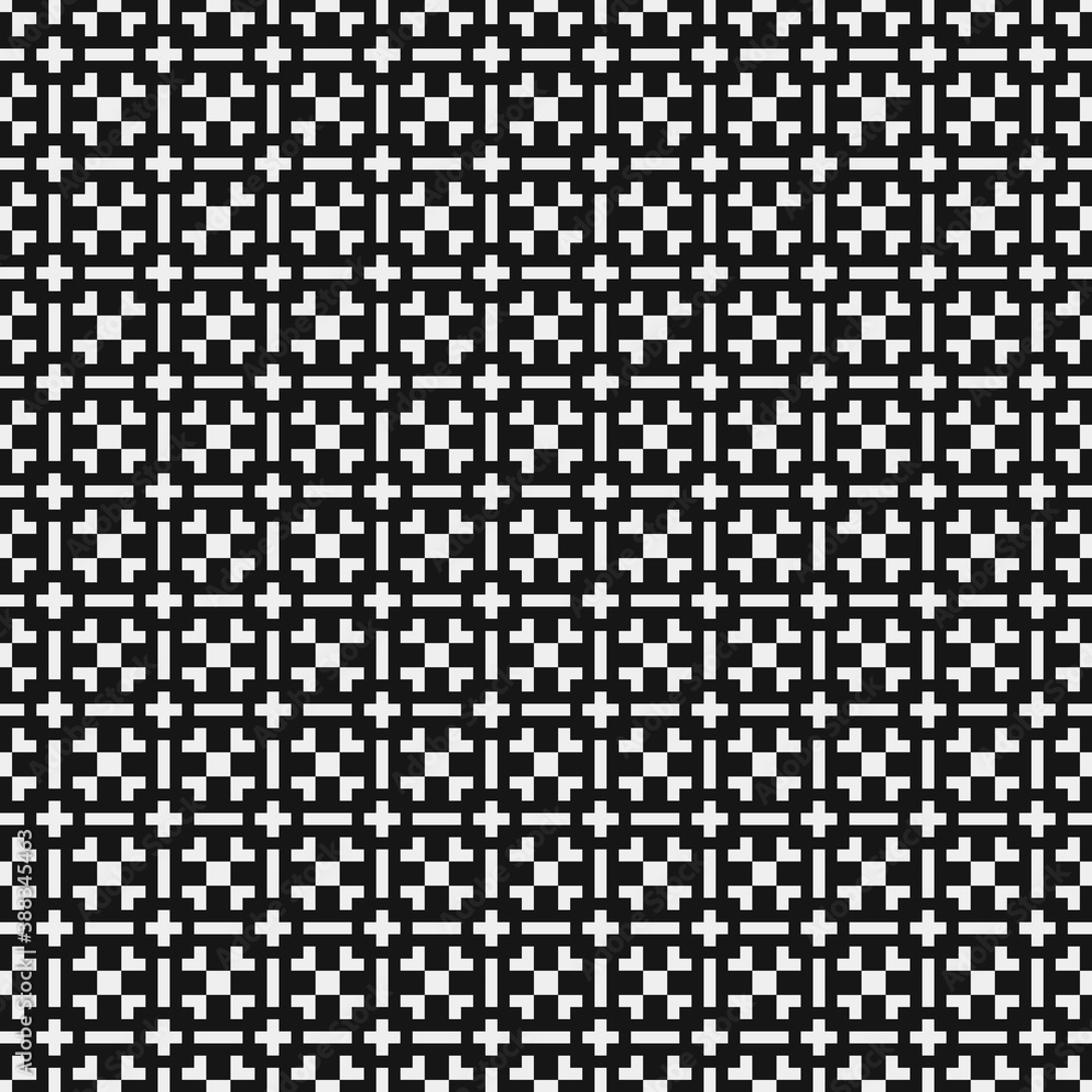 Fototapeta premium Abstract Cross Pattern Dots Logo generative computational art illustration