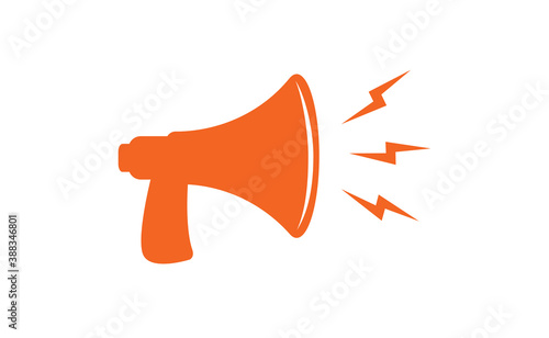 Megaphone, Loudspeaker cartoon vector illustration. Alert and announcement symbol.