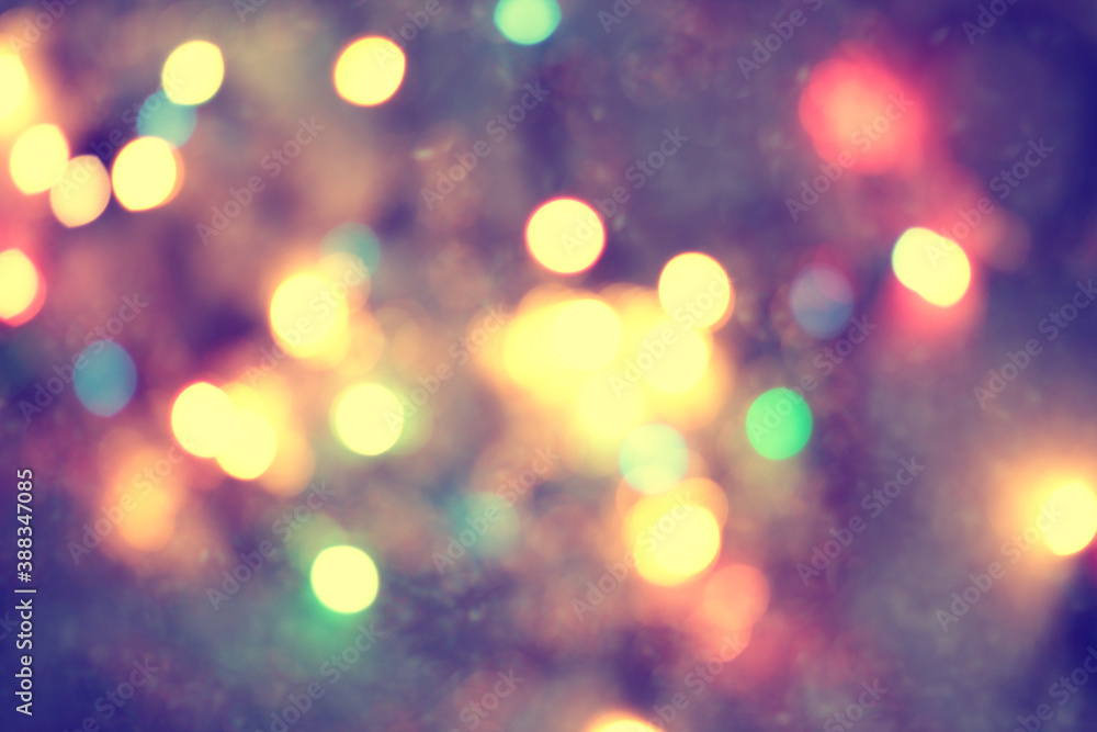 Abstract Blurry Background Bokeh. Red Golden Christmas Lights Background With Boke Abstract Blurry Background Bokeh. Red Golden Christmas Lights Background With Boke