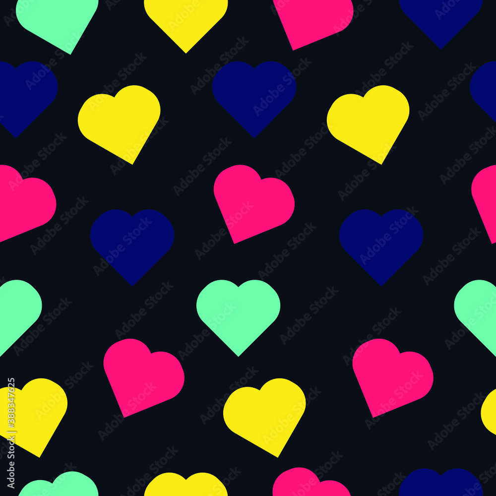 Colorful Hearts Seamless Background Pattern Colorful Hearts Seamless Background Pattern