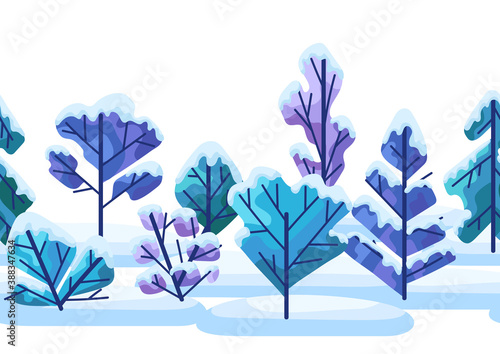 Winter pattern with trees.