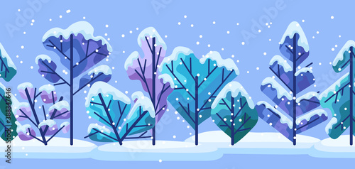 Winter pattern with trees.