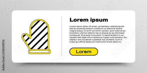 Line Oven glove icon isolated on white background. Kitchen potholder sign. Cooking glove. Colorful outline concept. Vector.
