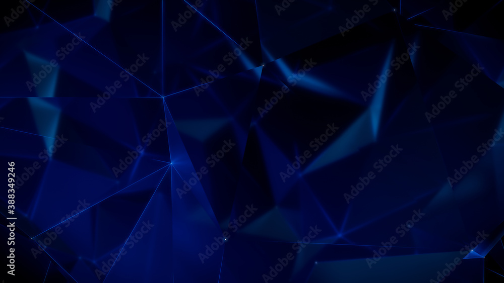 Futuristic, High Tech, blue background, with network lines conveying a connectivity concept. 3D render Futuristic, High Tech, blue background, with network lines conveying a connectivity concept. 3D render
