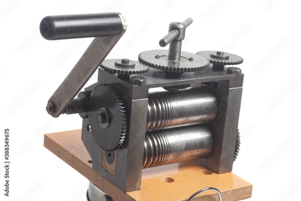 Fototapeta premium Jewelry Rolling Mill Manual Operation Tablet Machine Jewelry Tool