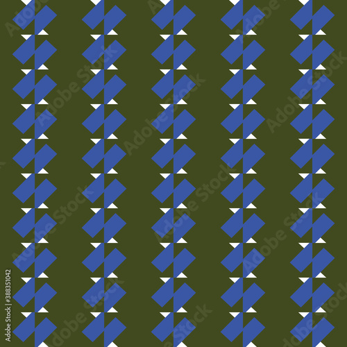 Vector seamless pattern texture background with geometric shapes, colored in green, blue, white colors.