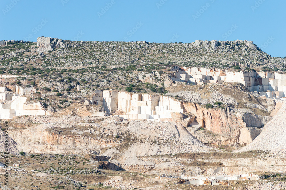 White marble quarries near Palermo in SIcilia, Italy