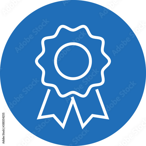 Blue Ribbon Award Outline Icon