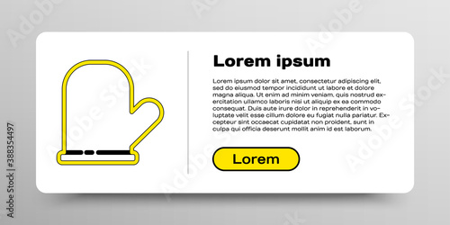 Line Oven glove icon isolated on white background. Kitchen potholder sign. Cooking glove. Colorful outline concept. Vector.