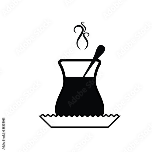 Turkish Tea Icon Illustration. Vector