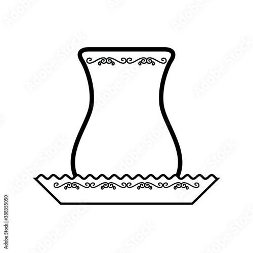 Turkish Tea Icon Illustration. Vector
