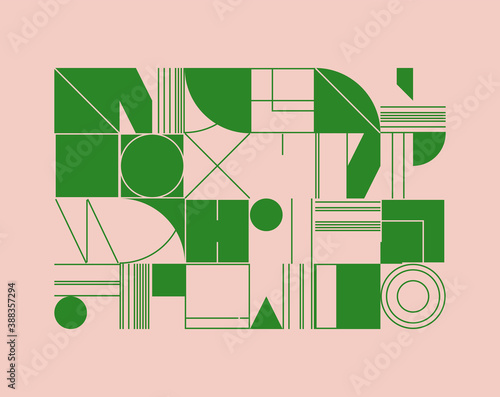 Unusual Abstract Geometric Artwork Composition