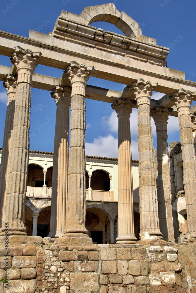 Templo de Diana in Merida,. Extremadura - Spain