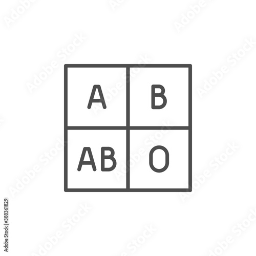 Blood type line outline icon