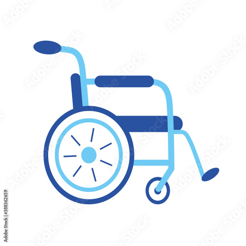 Wheelchair flat vector icon isolated