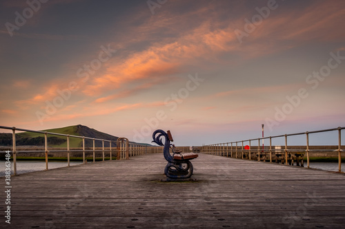 Aberystwyth sea front in Ceredigion , Mid Wales. 
