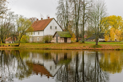 Rural Latvia. Beautiful autumn landscape in Gauja national Park, Sigulda, Latvia