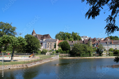 yevre river in vierzon (france) photo