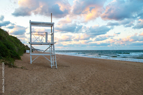 lifeguard tower on the beach