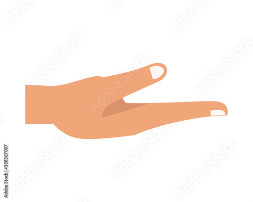 hand human receiving isolated icon
