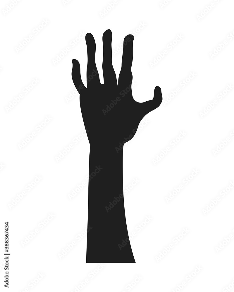 zombie death hand isolated icon zombie death hand isolated icon