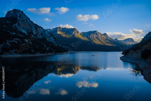 Beautiful landscape of Lake Gorg Blau in Mallorca  Spain