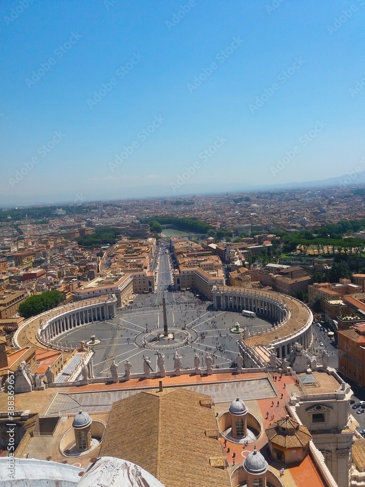 Vista en altura a Roma, Vaticano - Vatican City