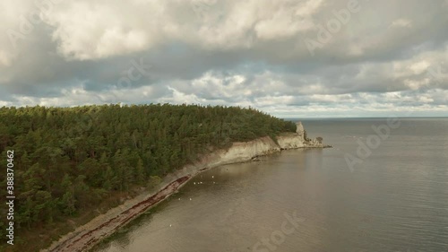Wallpaper Mural Nature of island Gotland in the Baltic Sea. Aerial view of white cliffs along the coastline shoreline Torontodigital.ca