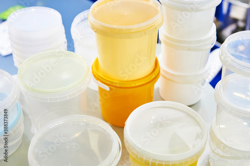 Plastic store containers for food