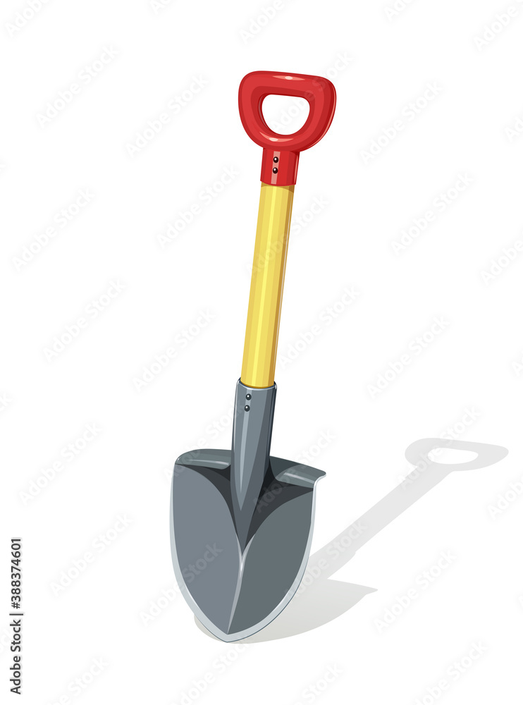 Shovel. Agriculture and building tools for work. Instrument for diging. Horticulture spade inventory for dig. Gardening equipment. Isolated white background. Illustration. Shovel. Agriculture and building tools for work. Instrument for diging. Horticulture spade inventory for dig. Gardening equipment. Isolated white background. Illustration.
