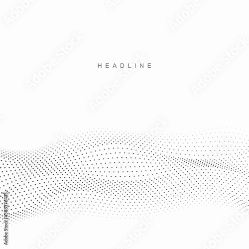 Abstract geometric technological background. Vector creative halftone design.