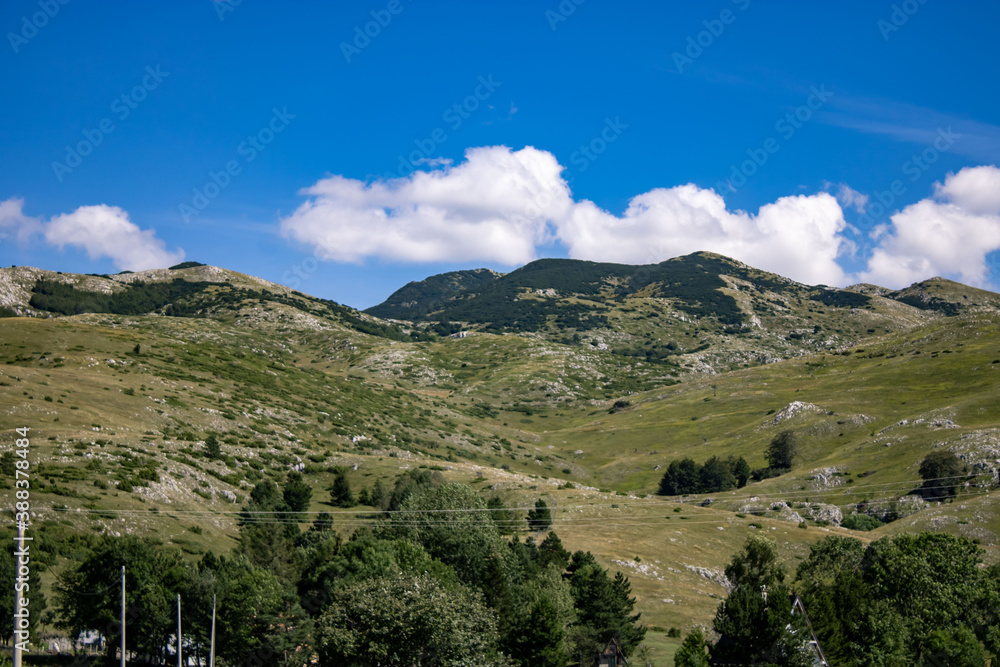 Fantastic mountains of Montenegro. Picturesque mountain landscape of Durmitor National Park, Montenegro, Europe, Balkans, Dinaric Alps, UNESCO World Heritage Site.