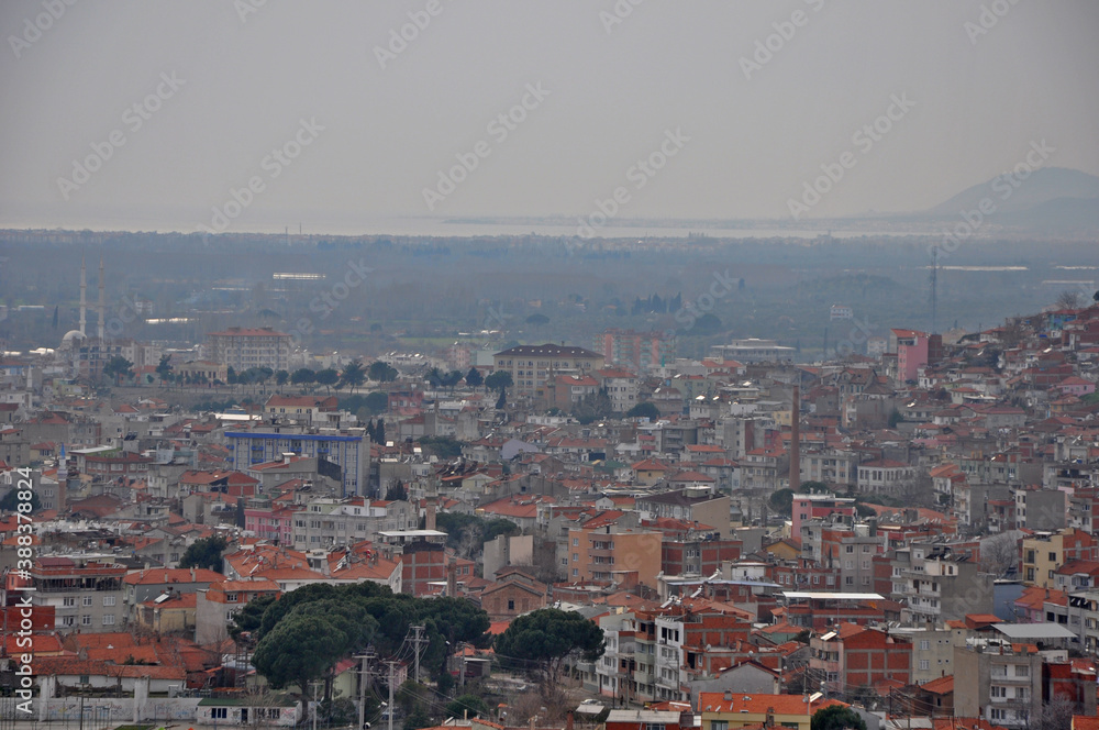 panaromic view of a city, full of buildings