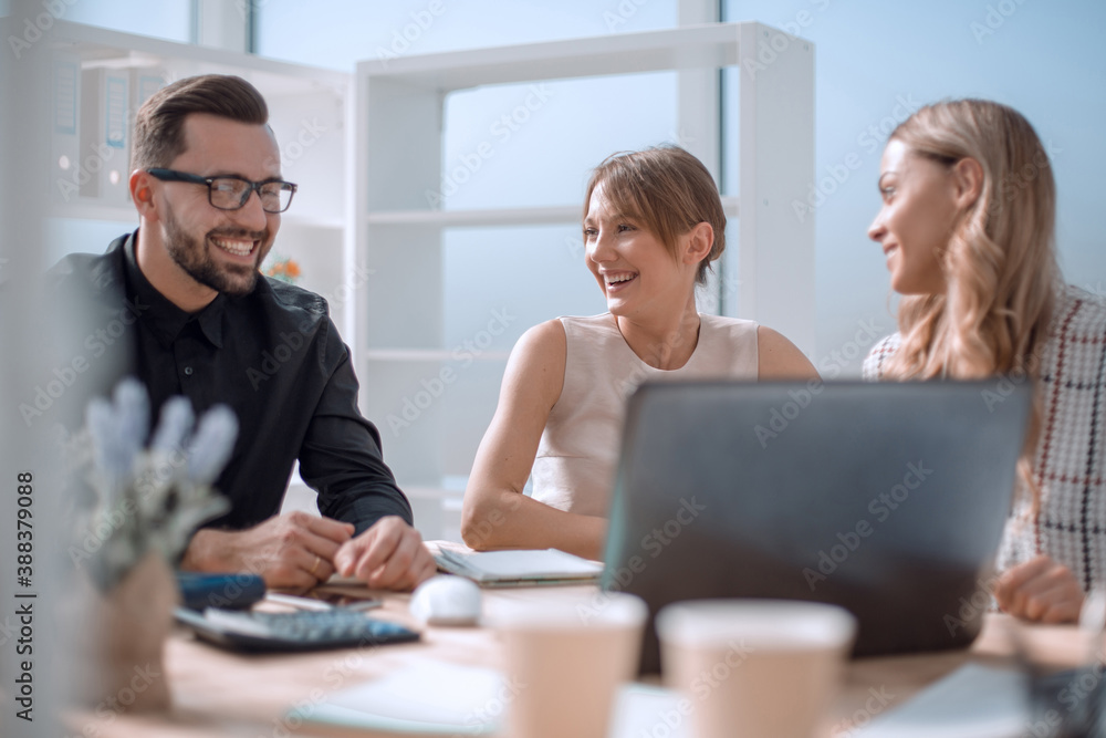 close up.successful business team discussing new ideas close up.successful business team discussing new ideas