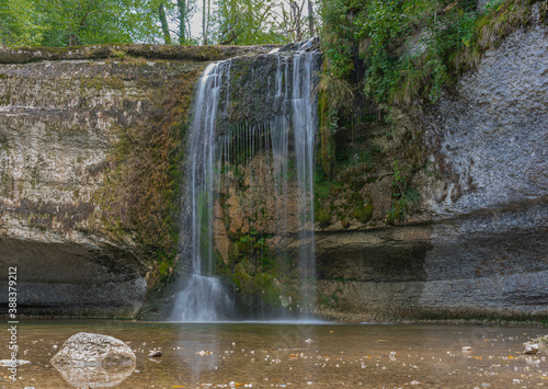 Bonlieu, France - 09 02 2020: Lake District - The waterfall road photo