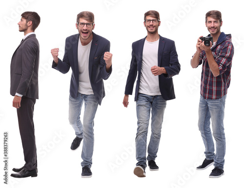 photo collage of a modern young man