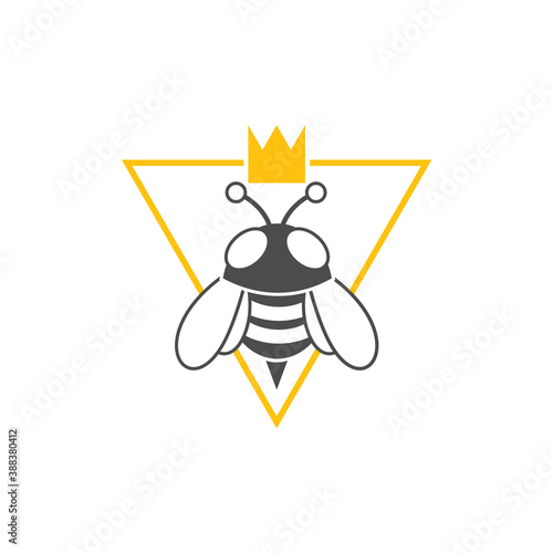 Vector logo, badge, symbol, icon template design Bee Theme