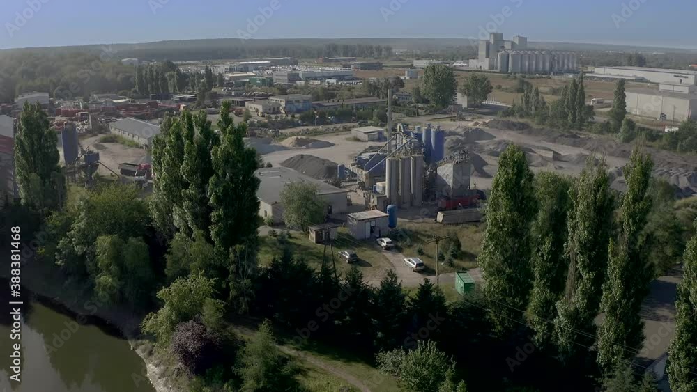 Industrial Territory Of A Modern Factory For Construction Of Roads