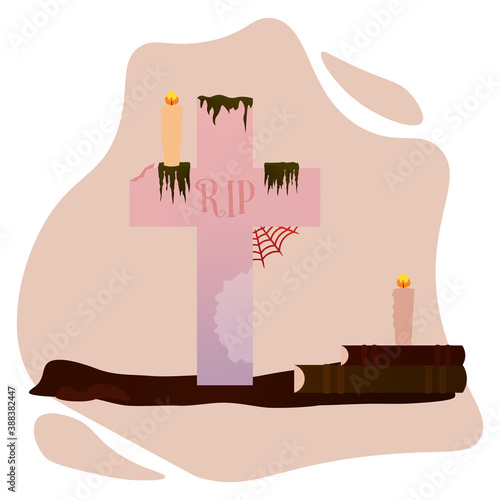 Isolated tombstone icon