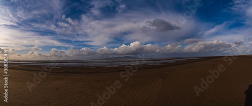 A panoramic view of Silloth beach