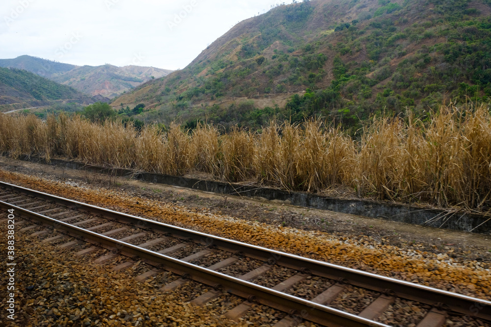 Fototapeta premium railway in the mountains
