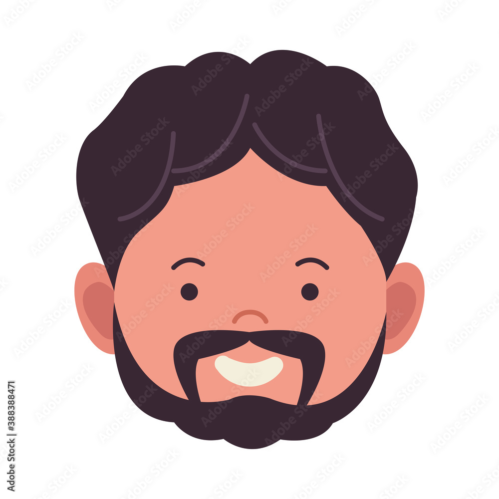 young man with beard avatar chararacter young man with beard avatar chararacter