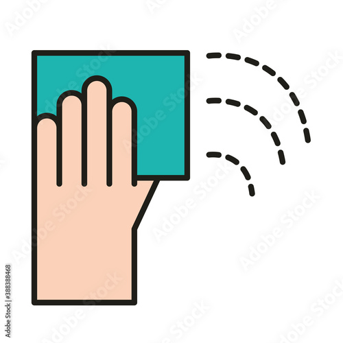 virus protection, cleaned frequently the surfaces line and fill icon