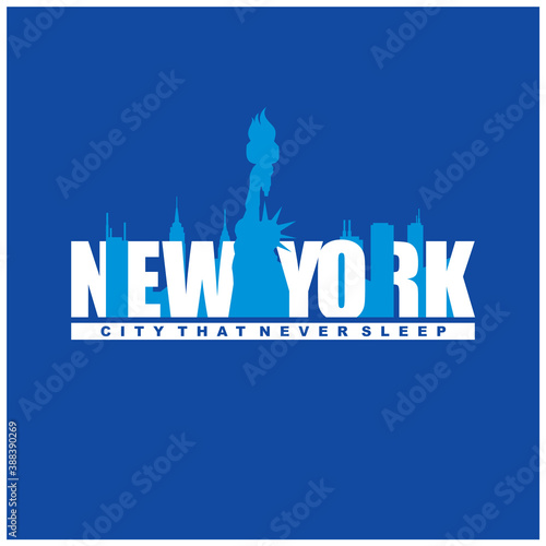 Vector logo, badge, symbol, icon template design New York Theme
