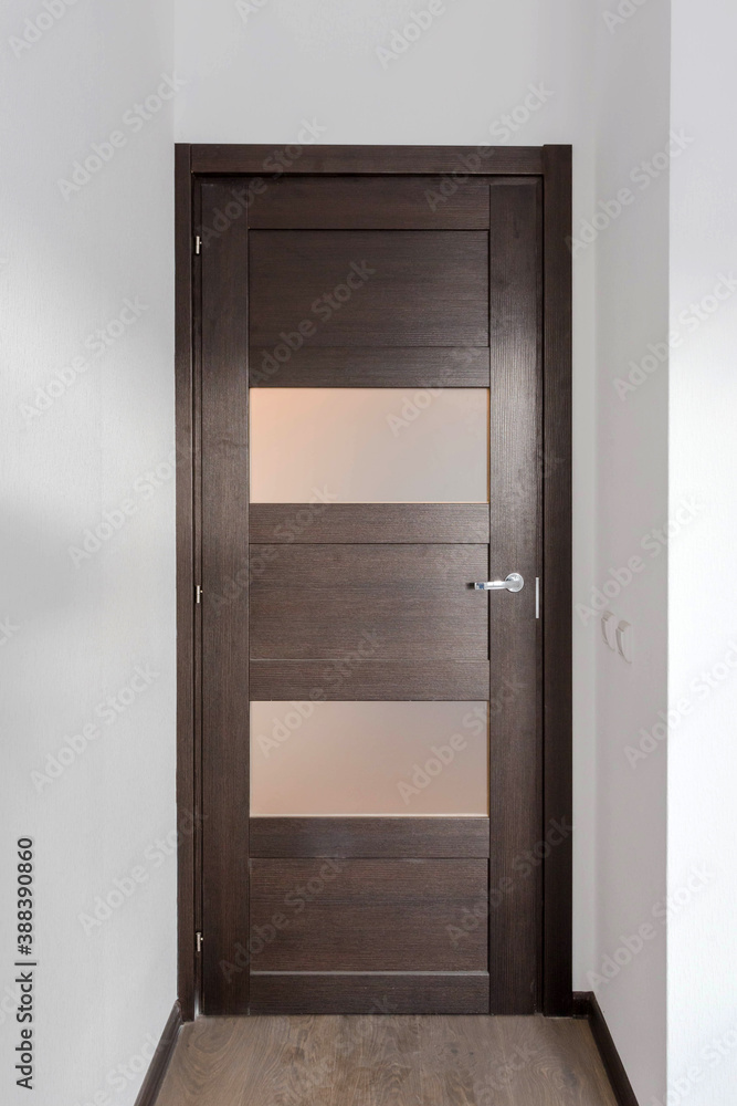 door made of natural wood in a modern style door made of natural wood in a modern style