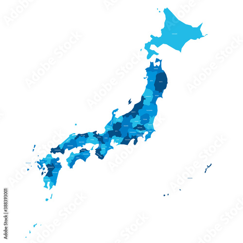 Japan - map of prefectures