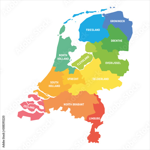 Netherlands - map of provinces photo